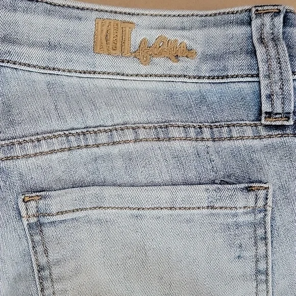 Kut from the Kloth Distressed BARDOT Crop Skinny Boyfriend Jeans Size 4 EUC - Picture 3 of 16